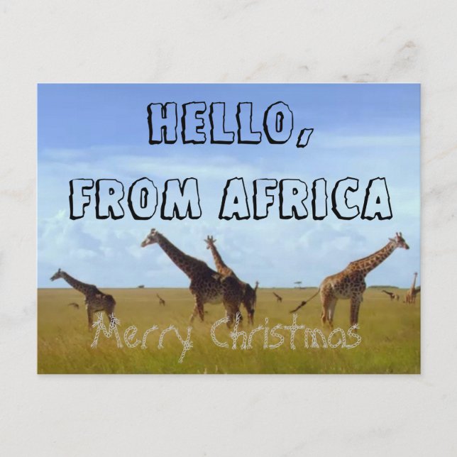 Felices Navidad hola de África Hakuna Matata (Anverso)