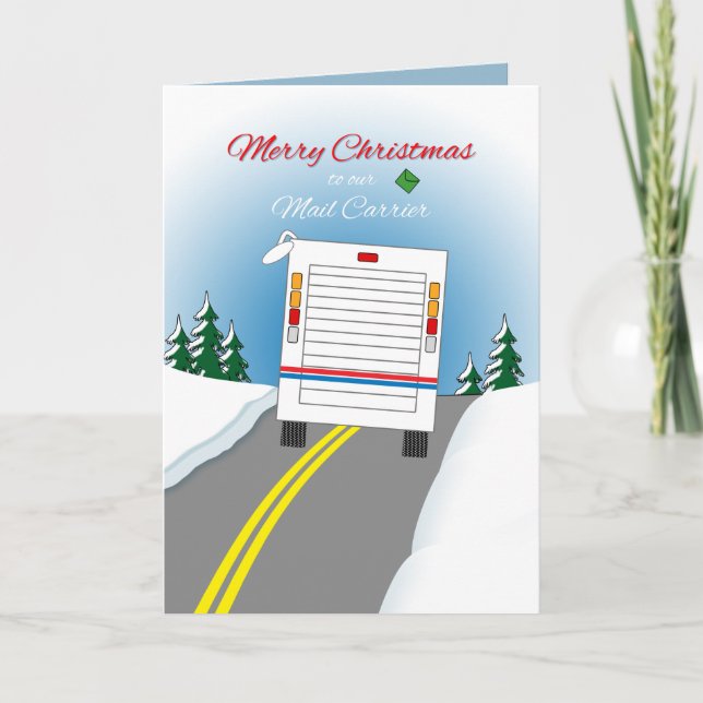 Felices Navidad Mailtruck para el cartero (Anverso)