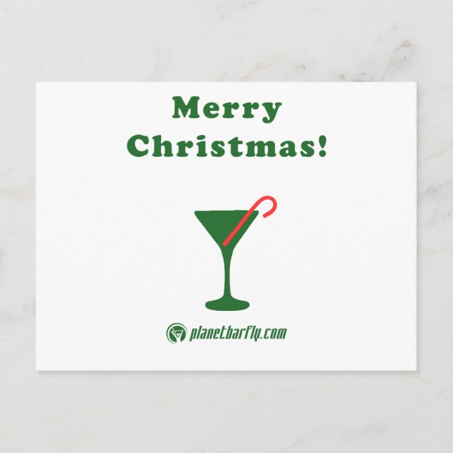 Felices Navidad Martini con el bastón de caramelo (Anverso)