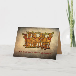 Felices Navidad o estacional - grupo de reno