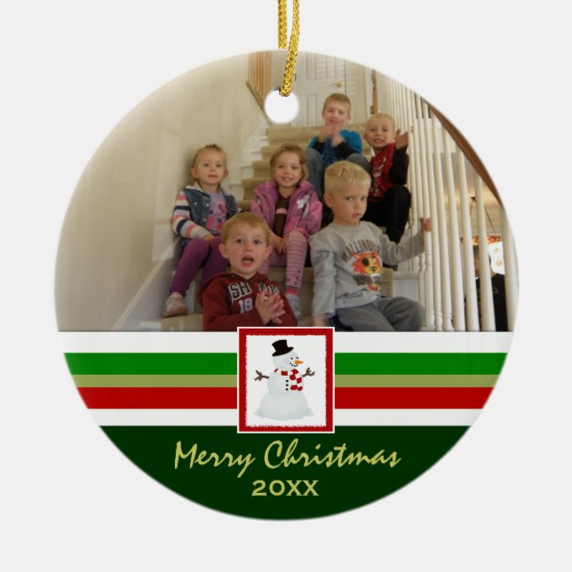 Felices Navidad: Ornamento de la imagen (Frente)