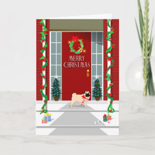 Felices Navidad - perro del barro amasado en la