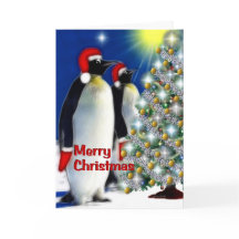 Felices Navidad - pingüinos de emperador