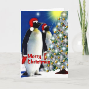 Felices Navidad - pingüinos de emperador