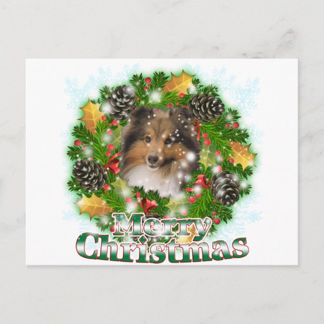 Felices Navidad Sheltie (Anverso)