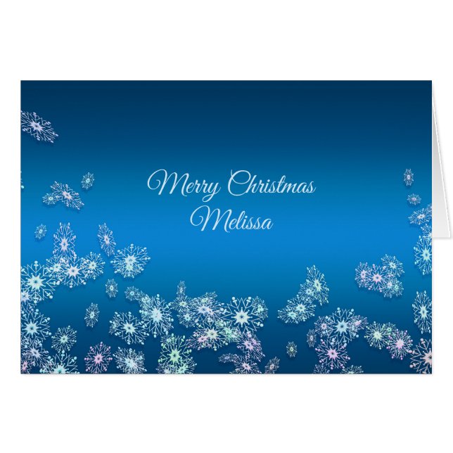 Felices Navidad. Tarjeta de felicitación. Nombre (Anverso (Horizontal))