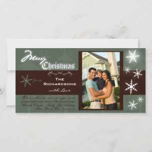 Felices Navidad tradicionales adaptables Photocard