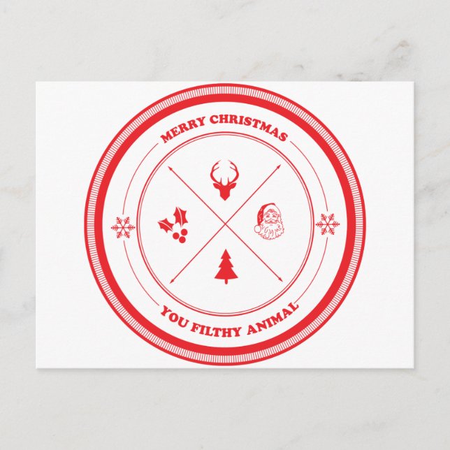 Felices Navidad usted animal asqueroso (Anverso)