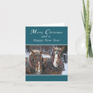 Felices Navidad y Feliz Año Nuevo, caballos de