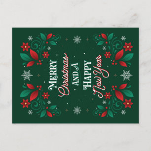 Felices Navidad y una postal de la Feliz Año Nuevo