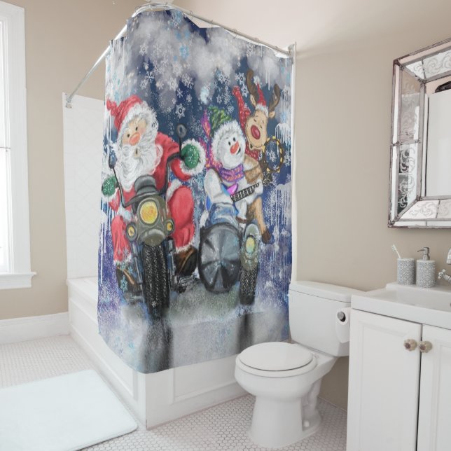 Felices Navidades amigos divertidos cortina de duc (In situ)