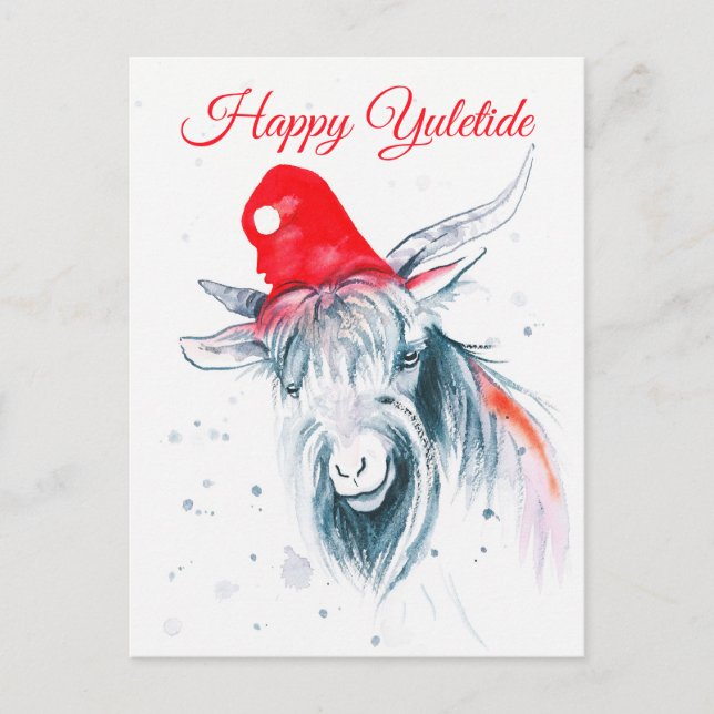Felices Navidades de Yuletide, tarjeta postal de v (Anverso)