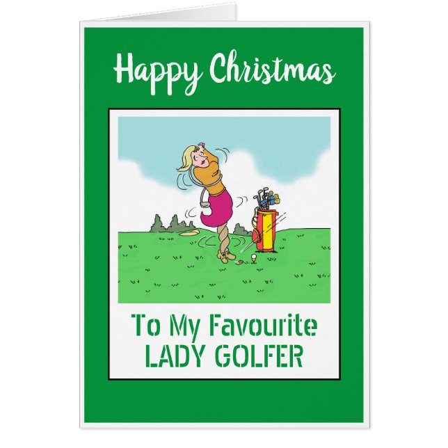 Felices Navidades Lady Golfer (Frente)
