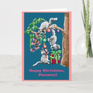¡Felices Navidades Possums! Tarjeta de Navidades a