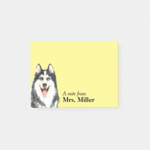 Felices notas personalizadas de Husky