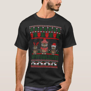 Felices Owlidays Funny Owen Ugly Navidades Sweater