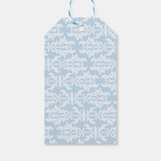 Felices para Siempre etiqueta de regalo azul elega (Reverso)