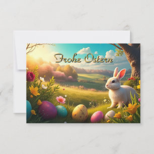 Felices Pascuas en un paisaje primaveral