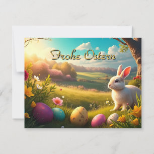 Felices Pascuas en un paisaje primaveral