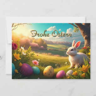Felices Pascuas en un paisaje primaveral