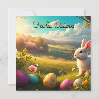 Felices Pascuas en un paisaje primaveral