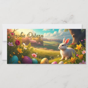 Felices Pascuas en un paisaje primaveral