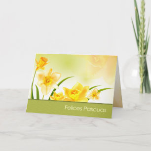 Felices Pascuas. Tarjeta de Pascua en español