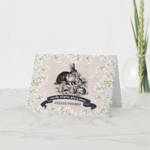 Felices Pascuas. Tarjeta de Pascua en español