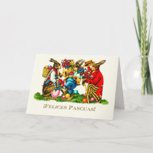 Felices Pascuas. Tarjeta de Pascua en español