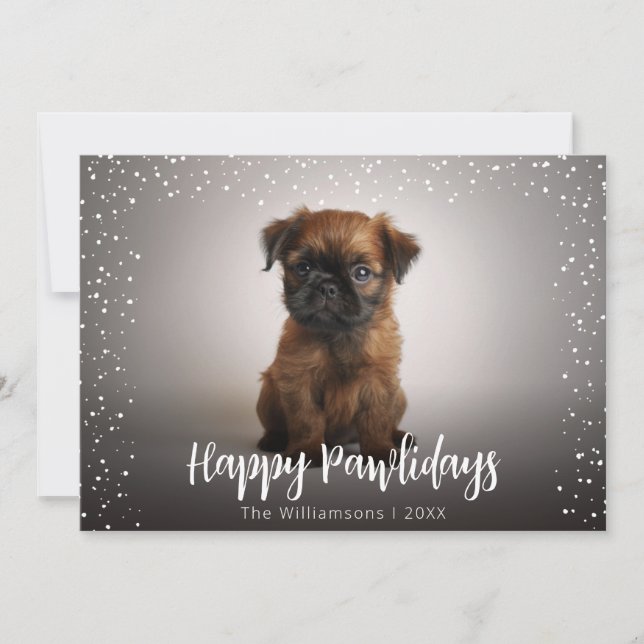 Felices Pawlidays Foto de Perro Lindo Navidad  (Anverso)