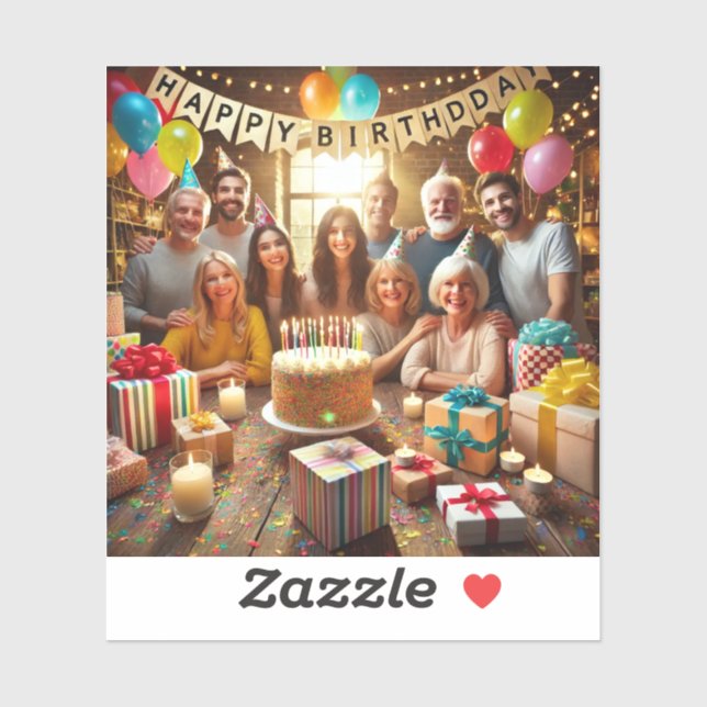 Felices pegatinas de cumpleaños2024/2025 (Hoja)