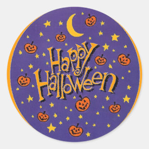 Felices Pegatinas de diversiones lunares de Hallow