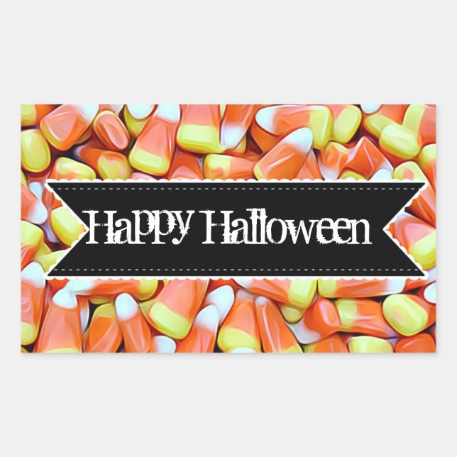 Felices Pegatinas de Halloween Candy Candy Corn (Anverso)