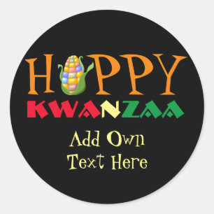 Felices Pegatinas de Kwanzaa por los regalos perso