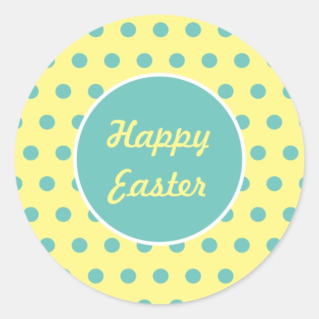 Felices Pegatinas de la Ronda de Pascua (Pastel Am (Anverso)