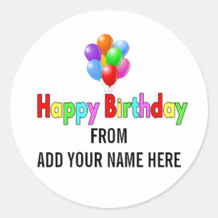 Felices Pegatinas de Personalizable de cumpleaños