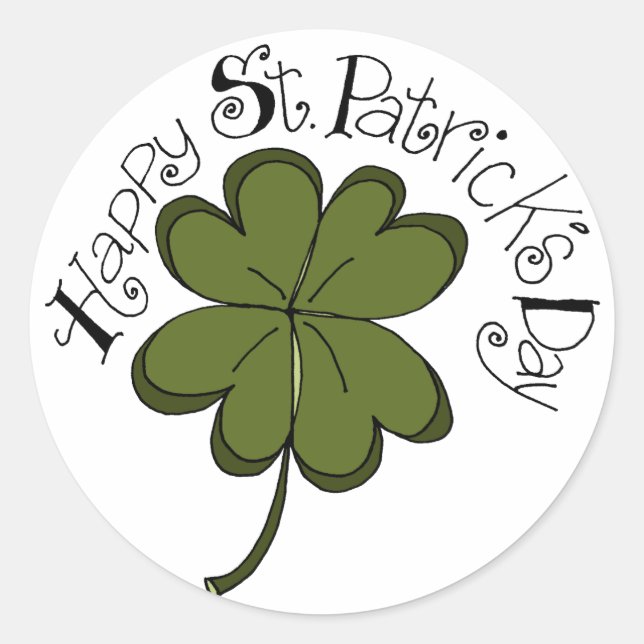 Felices Pegatinas del Día de San Patricio (Anverso)