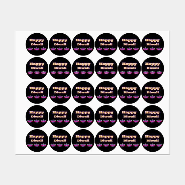 Felices Pegatinas Diwali (Este Diwali) (Hoja)