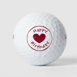 Felices pelotas de golf de cumpleaños por dalDesig