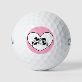 Felices pelotas de golf de cumpleaños por dalDesig