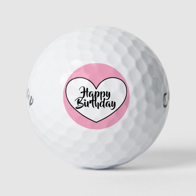 Felices pelotas de golf de cumpleaños por dalDesig (Anverso)