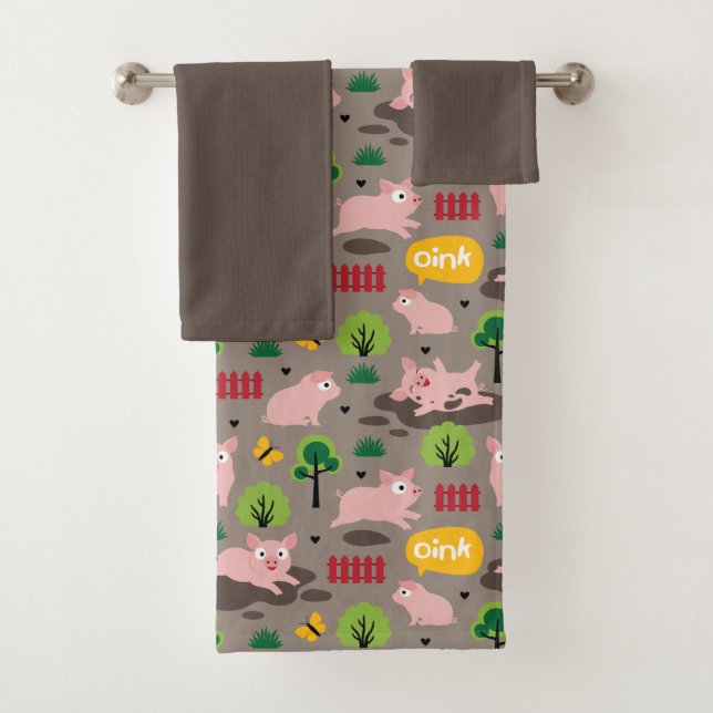 Felices Piglets En El Barro (In situ)