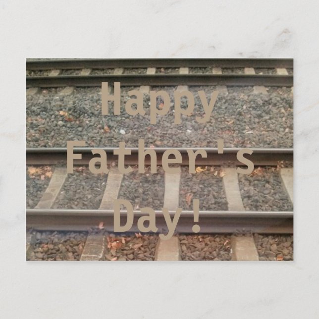 Felices pistas de tren del Día del Padre, postal d (Anverso)