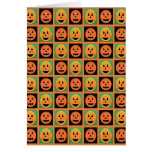 Felices rostros de calabaza de Halloween