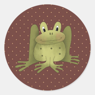Felices Sellos de Pegatinas divertidos de la rana