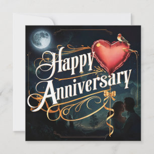 Felices tarjetas de aniversario de Boda elegantes