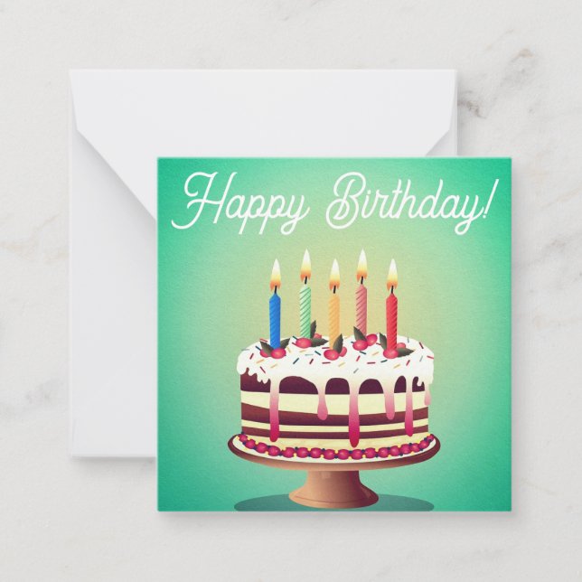 ¡Felices tarjetas de cumpleaños, lindo, inventado! (Anverso)