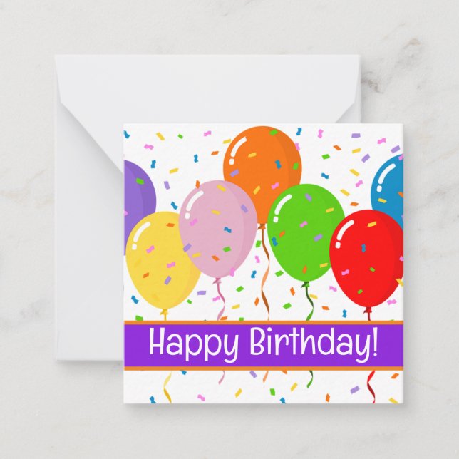 ¡Felices tarjetas de cumpleaños, lindo, inventado! (Anverso)