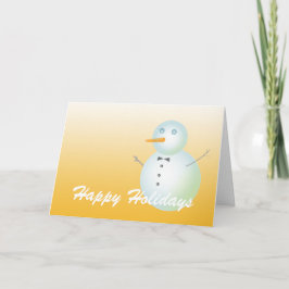 Felices tarjetas de felicitación de snowman de vac