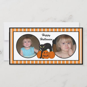 Felices tarjetas de fotos de gatos de Halloween